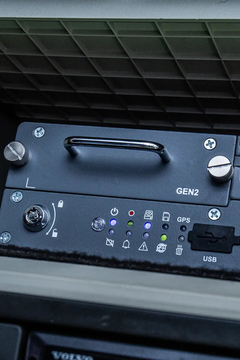 Brigade Mobile DVR fitted inside a vehicle.